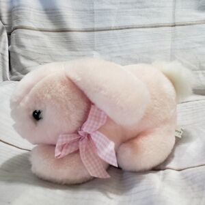 Vintage Windsor Collection By Chosun Pink White Bunny Rabbit 9" Stuffed Animal